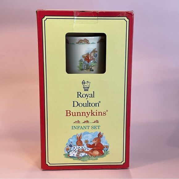 Royal Doulton Bunnykins Infant Set 2 Pieces Cereal Bowl and Mug 1994 China set - Picture 3 of 14